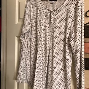 3/4 length sleeve blouse.  Charter Club medium
